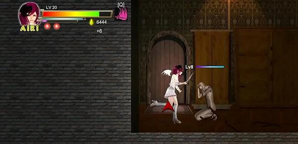  Guilty Hell action hentai ryona game new gameplay . Airi girl in hot sex with a lot of men in village